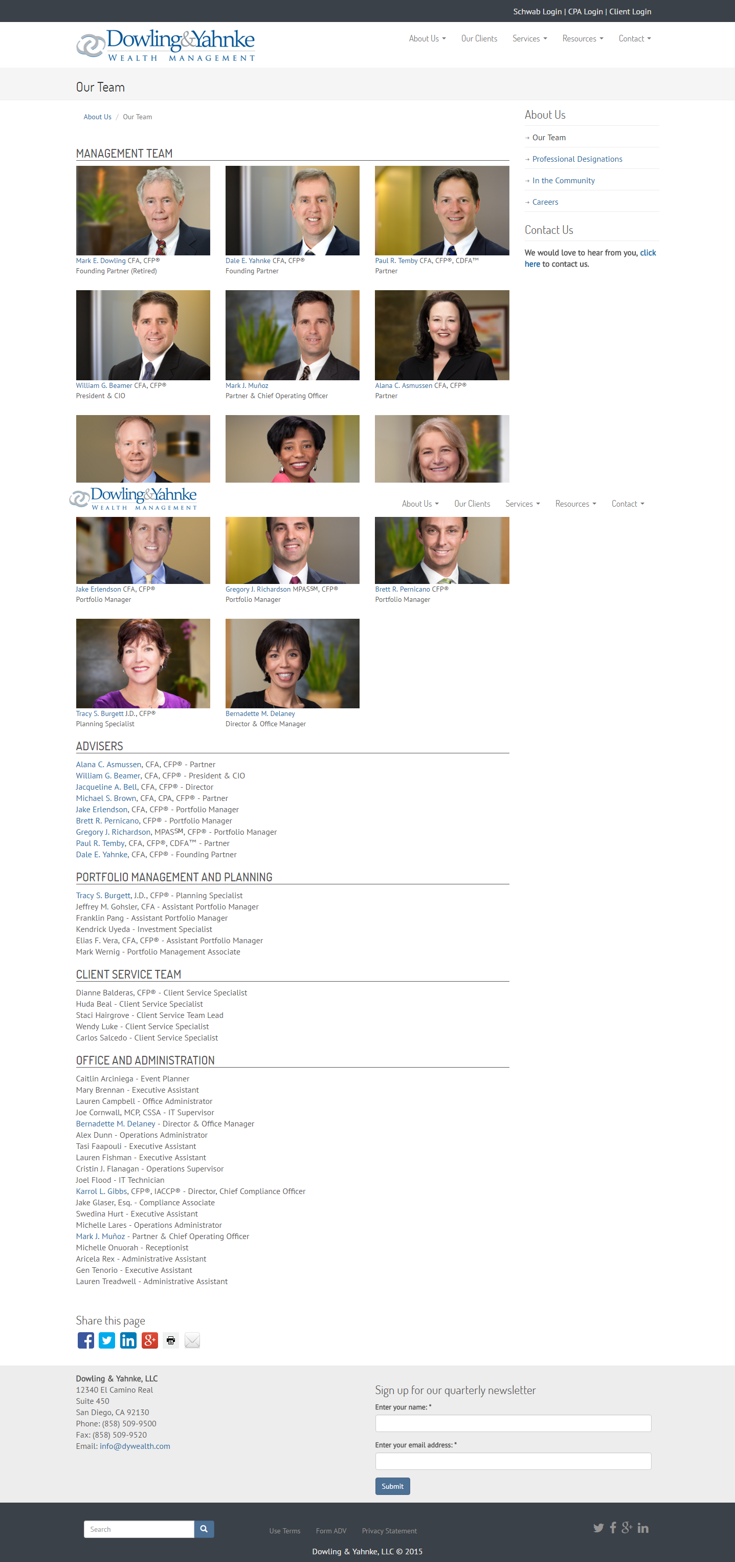 Dowling Yahnke Wealth Management CTD  Designs